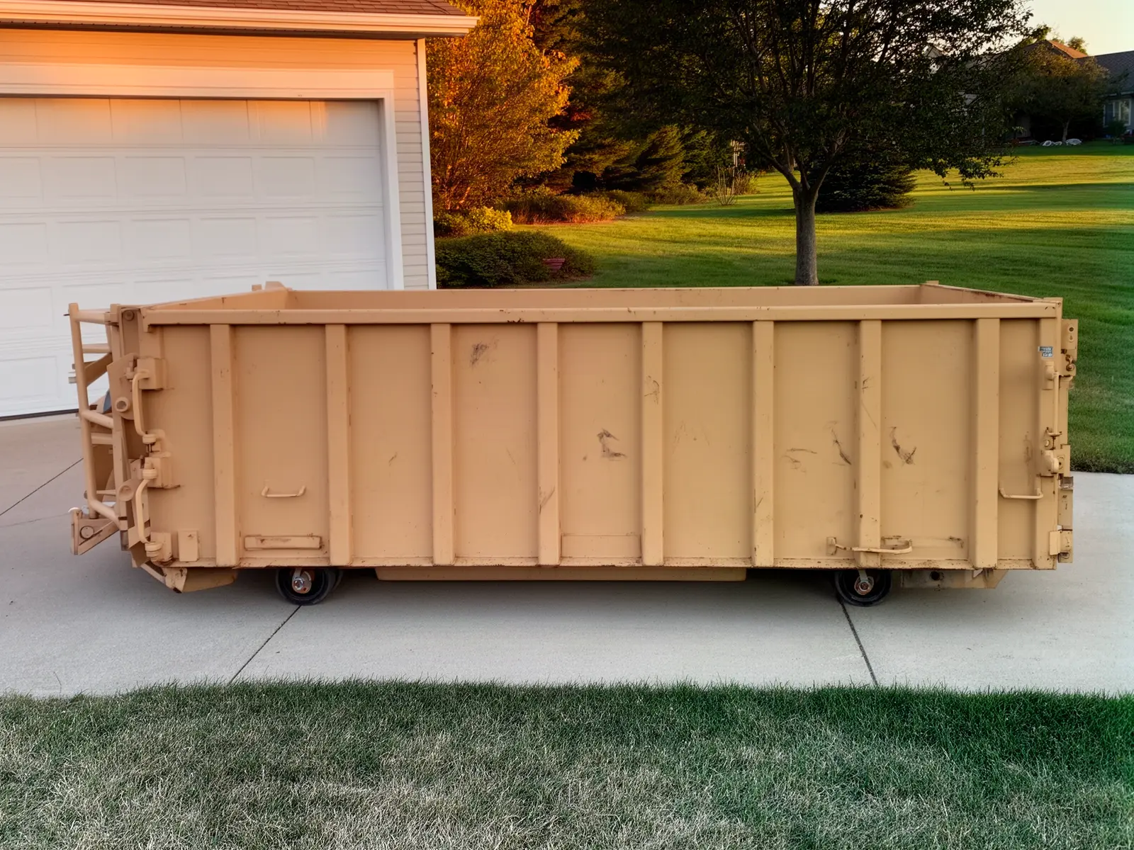 Roll-off dumpster from McClung & Son Dumpster Rental in Lake in the Hills, IL